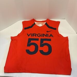 Nike Virginia Cavaliers #55 Basketball Jersey Orange Team Issued Dri-Fit Men’s L
